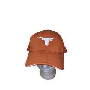 NCAA Hat Texas Longhorns Adjustable Strap Athleusure One Size Burnt Orange White
